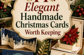 Cover for 14 elegant handmade Christmas cards featuring dimensional and textured paper card ideas.