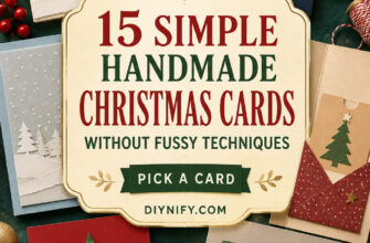 Cover for 15 simple handmade Christmas cards without fussy techniques.