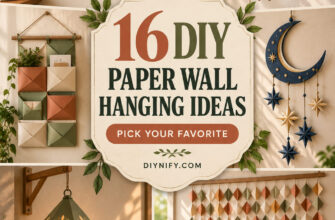Cover for 16 wall hanging DIY paper ideas for beautiful home decor.