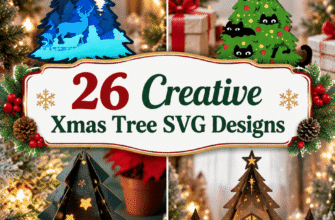 26 Creative Xmas Tree SVG Designs for Holiday Crafting