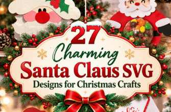 27 Charming Santa Claus SVG Designs for Christmas Crafts