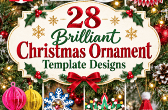 28 Brilliant Christmas Ornament Template Designs