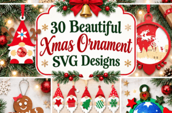 30 Beautiful Xmas Ornament SVG Designs