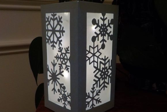 Winter Centerpiece Snowflake SVG Paper Lantern