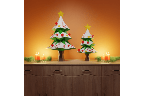 Papercraft Christmas Tree SVG Sculpture