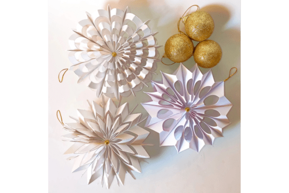 3D Craft Snowflake SVG Trio Templates
