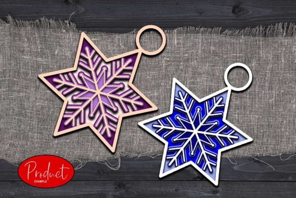 Star Christmas Ornament Template Snowflake
