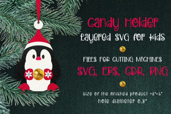 Penguin Christmas Ornament Template Candy Holder