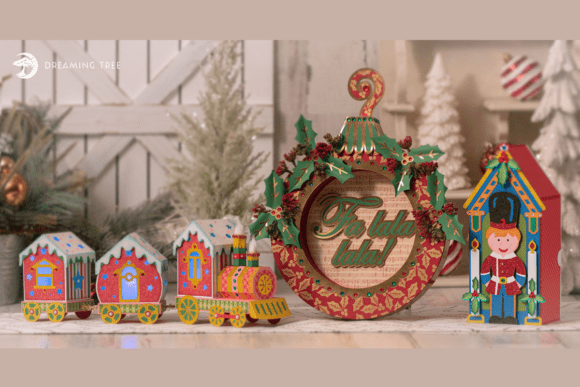 Holiday Cheer Christmas Svg Trio