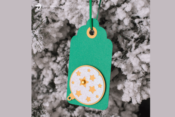 Festive Christmas Gift Tag SVG Set with Ornament and Snowflake