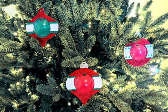 Candy Dome Christmas Ornament Template Trio