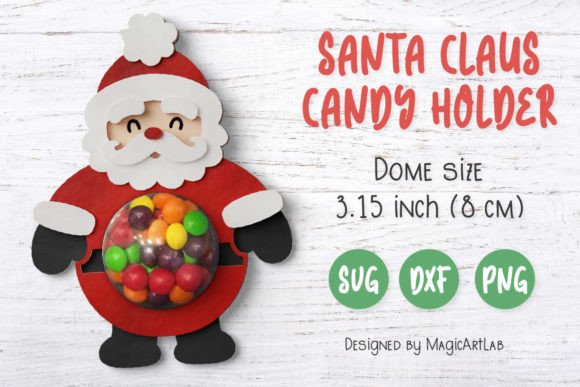Candy Dome Santa Claus SVG Paper Craft