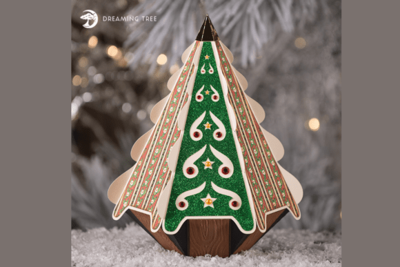 Gift Box Christmas Tree SVG Centerpiece