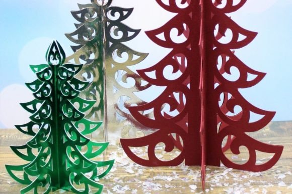 Festive Christmas Tree SVG Table Centerpiece