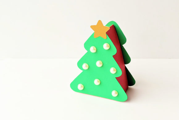 Star-Topped Gift Box Xmas Tree SVG Design