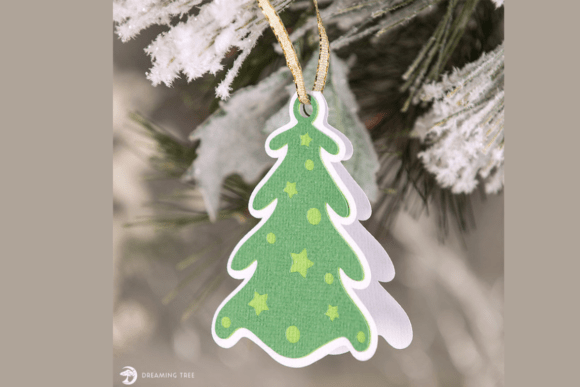Layered Christmas Tree Xmas Tree SVG Gift Tag