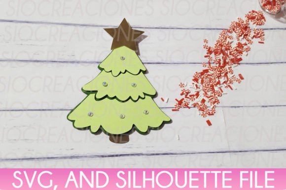 Layered Paper Xmas Tree SVG Christmas Decoration