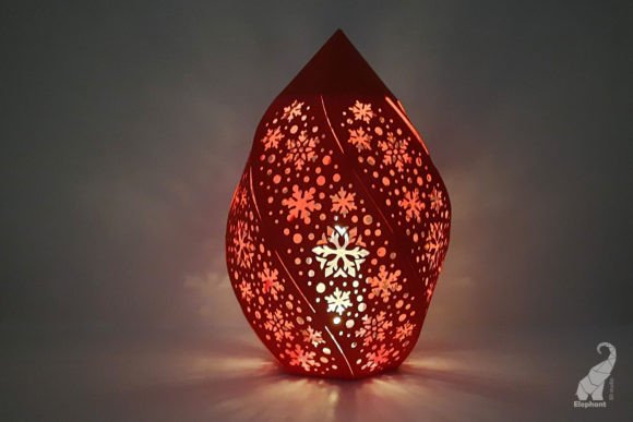 Paper Lantern Christmas Svg Template