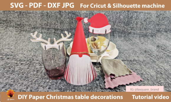 Table Decor Santa Claus SVG Template