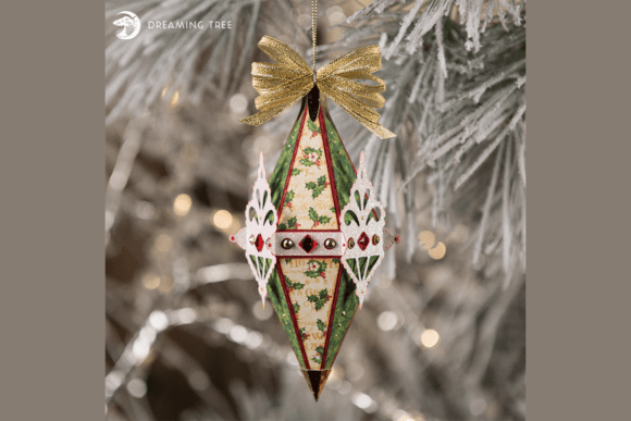 Diamond Christmas Ornament SVG Keepsake