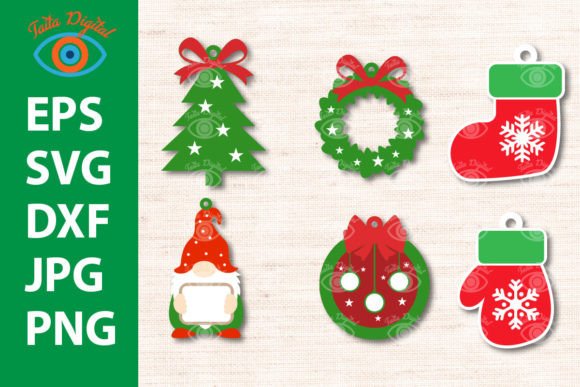 Family Keepsake Xmas Ornament SVG Design