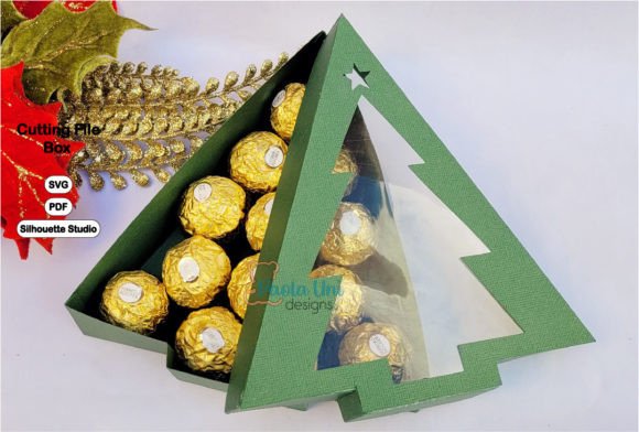 Acetate Window Xmas Tree SVG Treat Box
