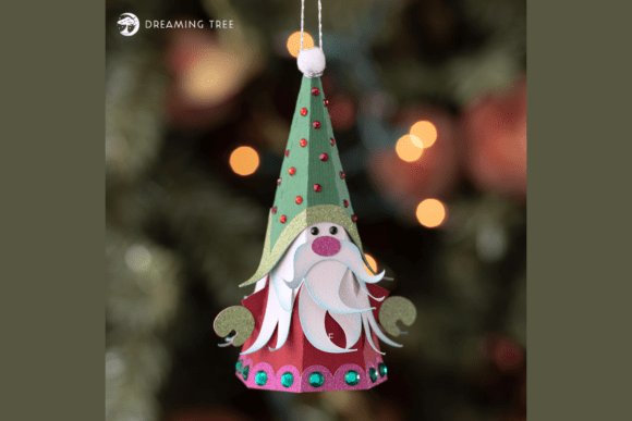 Gnome Christmas Ornament SVG Keepsake
