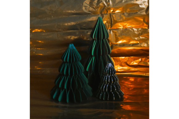 Modern Honeycomb Xmas Tree SVG Paper Decorations