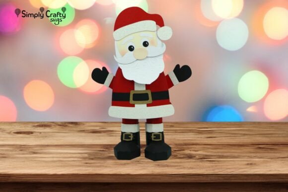 Gift Box Santa Claus SVG Design