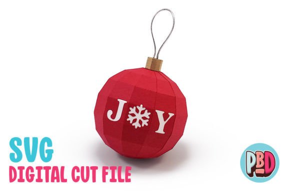 Joy Papercraft Xmas Ornament SVG Keepsake