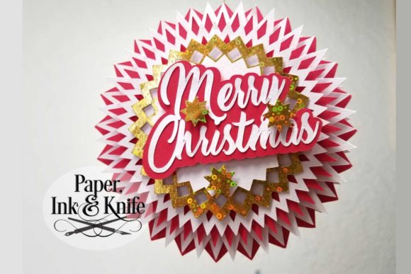 Merry Christmas Ornament Template Papercut