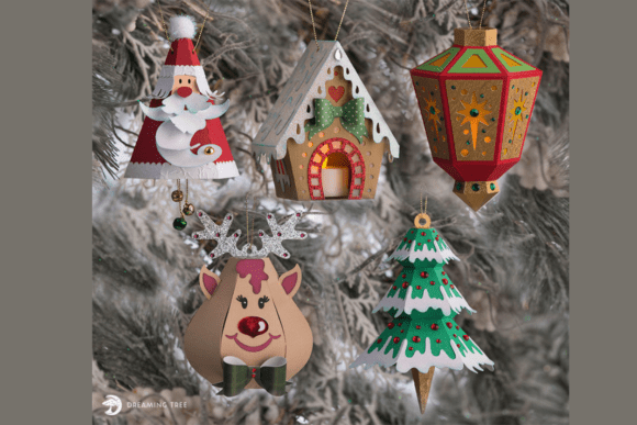 Merry Bundle Christmas Ornament SVG Collection