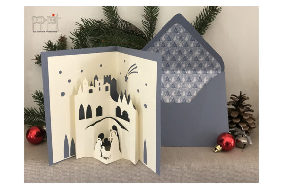 Nativity Scene Christmas Pop Up Card SVG Keepsake