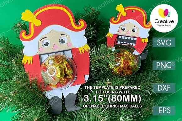 Nutcracker Christmas Ornament Template Dome