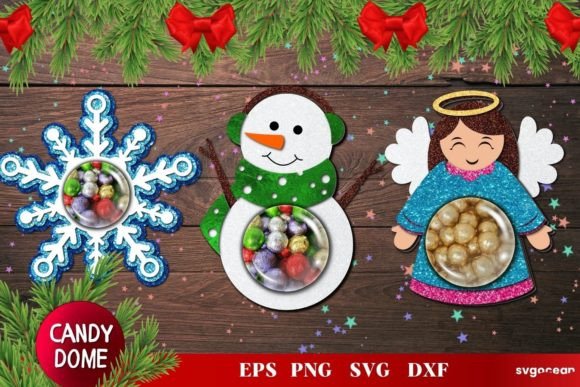 Paper Christmas Ornament Template Candy Dome
