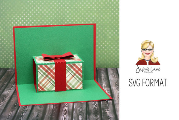 Gift Box Christmas Pop Up Card Svg Treat