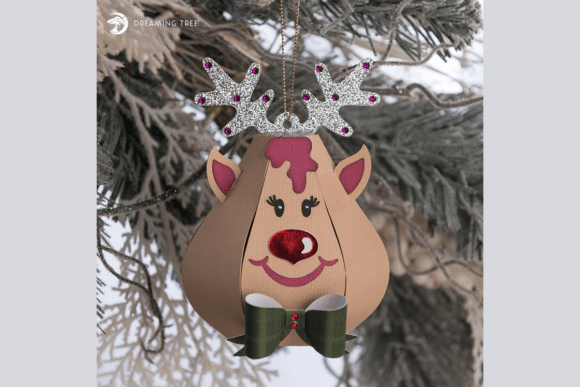 Rudolph Christmas Ornament Svg Reindeer