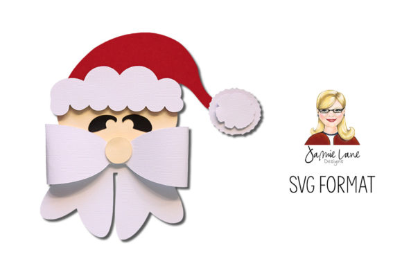 Festive Santa Claus SVG Gift Bow