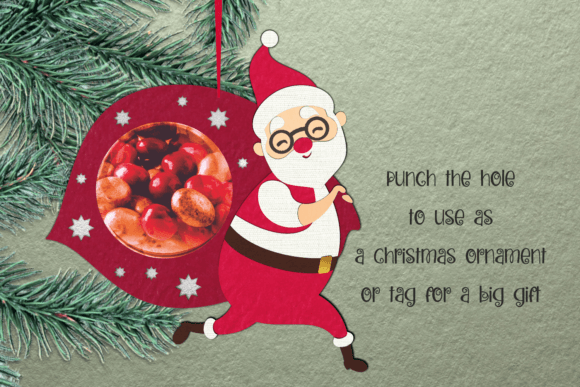 Ornament Santa Claus SVG Candy Dome