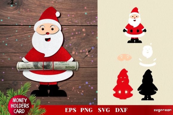 Money Holder Santa Claus SVG Design