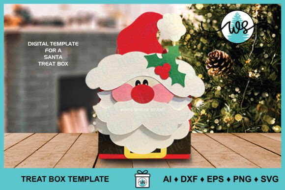 Christmas Santa Claus SVG Treat Gift Box