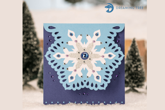 Winter Snowflake SVG Greeting Card