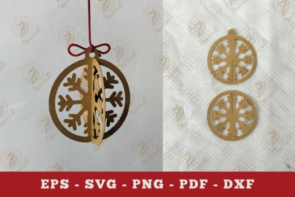 Paper Cut Snowflake SVG 3D Ornament