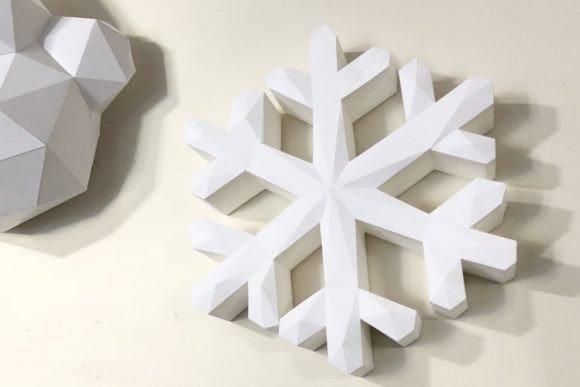 Modern Snowflake SVG Paper Sculpture