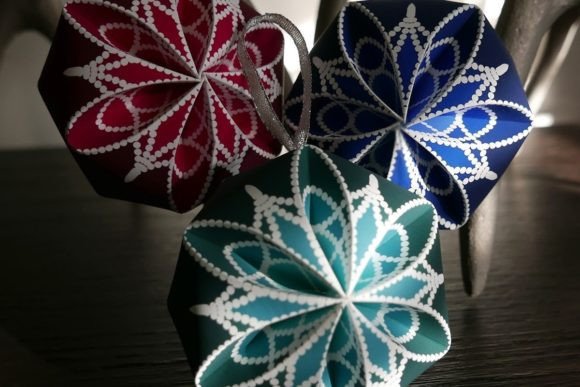 Snowflake Prints Xmas Ornament SVG Globe Set