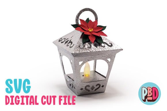 Tea Light Lantern Xmas Ornament SVG Papercraft