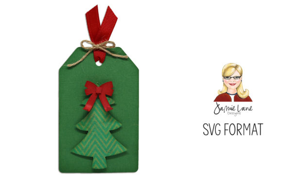 Cozy Xmas Gift Tag with Layered Evergreen Tree