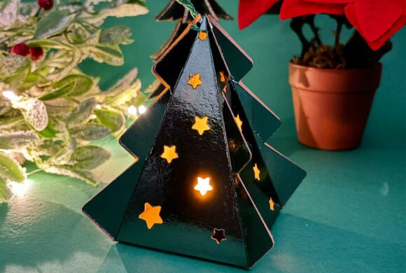 Folded Tree Luminary Xmas Tree SVG Design