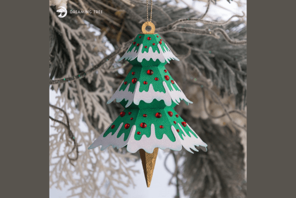 Elegant Christmas Ornament SVG Tree Keepsake