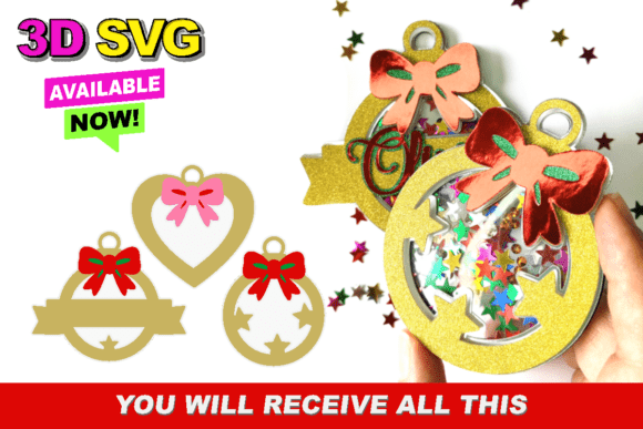 Shaker Ornament Christmas Svg Design